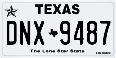TX license plate DNX9487