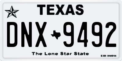 TX license plate DNX9492