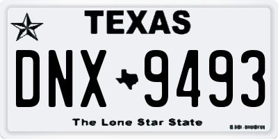 TX license plate DNX9493