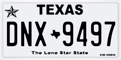 TX license plate DNX9497