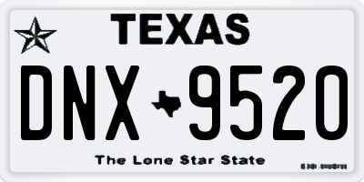 TX license plate DNX9520