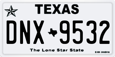 TX license plate DNX9532