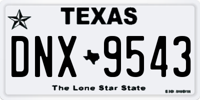 TX license plate DNX9543