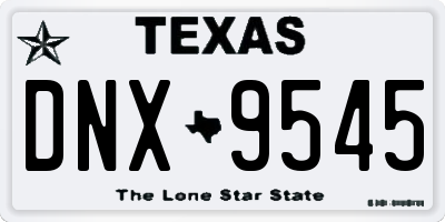 TX license plate DNX9545