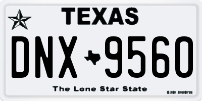 TX license plate DNX9560