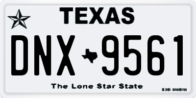 TX license plate DNX9561