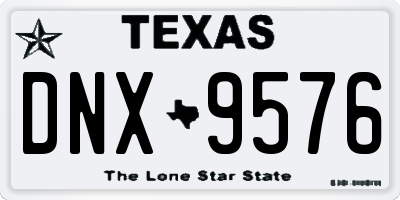 TX license plate DNX9576
