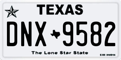 TX license plate DNX9582