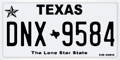 TX license plate DNX9584