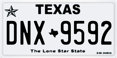 TX license plate DNX9592
