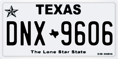 TX license plate DNX9606