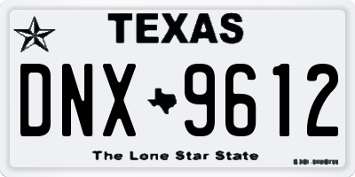 TX license plate DNX9612