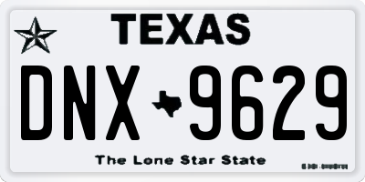 TX license plate DNX9629