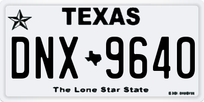TX license plate DNX9640