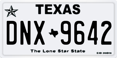 TX license plate DNX9642