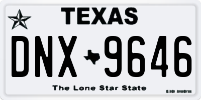 TX license plate DNX9646