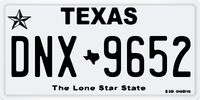 TX license plate DNX9652