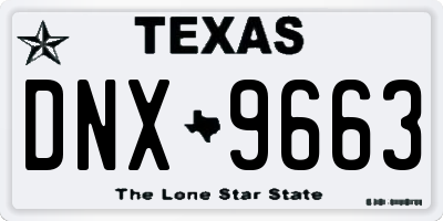 TX license plate DNX9663