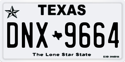 TX license plate DNX9664