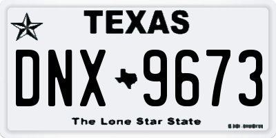 TX license plate DNX9673