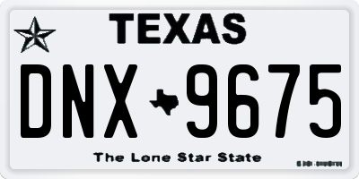 TX license plate DNX9675