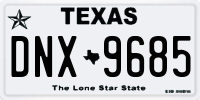 TX license plate DNX9685