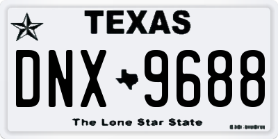 TX license plate DNX9688