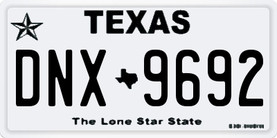 TX license plate DNX9692