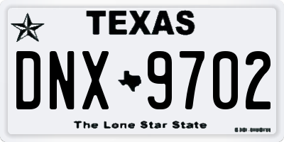 TX license plate DNX9702