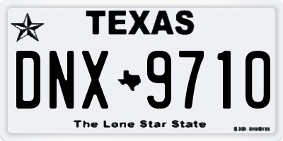 TX license plate DNX9710