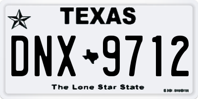 TX license plate DNX9712