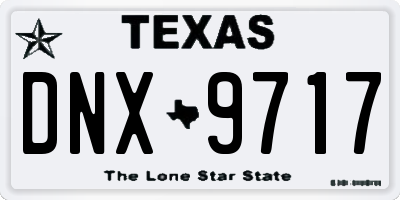 TX license plate DNX9717