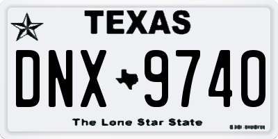 TX license plate DNX9740