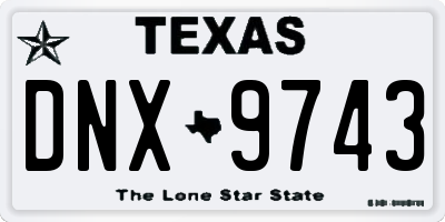 TX license plate DNX9743