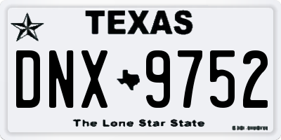 TX license plate DNX9752