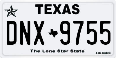 TX license plate DNX9755
