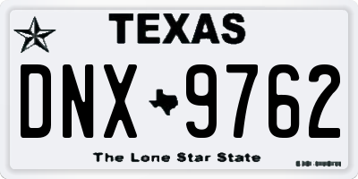 TX license plate DNX9762