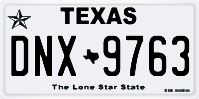 TX license plate DNX9763