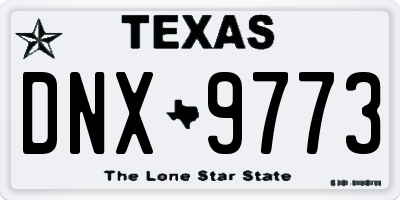 TX license plate DNX9773