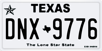 TX license plate DNX9776