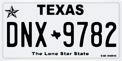 TX license plate DNX9782