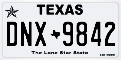 TX license plate DNX9842
