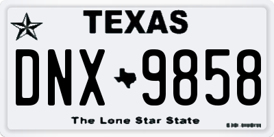 TX license plate DNX9858