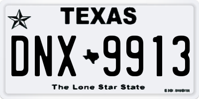 TX license plate DNX9913
