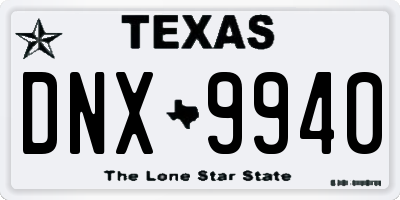 TX license plate DNX9940