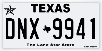 TX license plate DNX9941