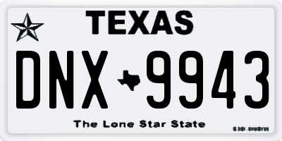 TX license plate DNX9943