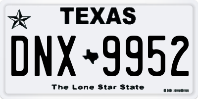 TX license plate DNX9952