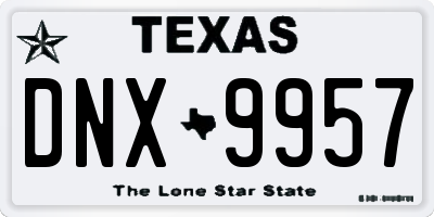 TX license plate DNX9957