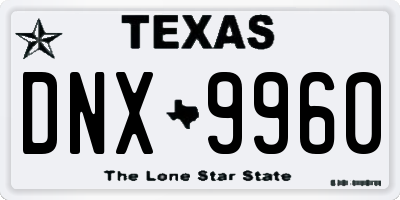 TX license plate DNX9960